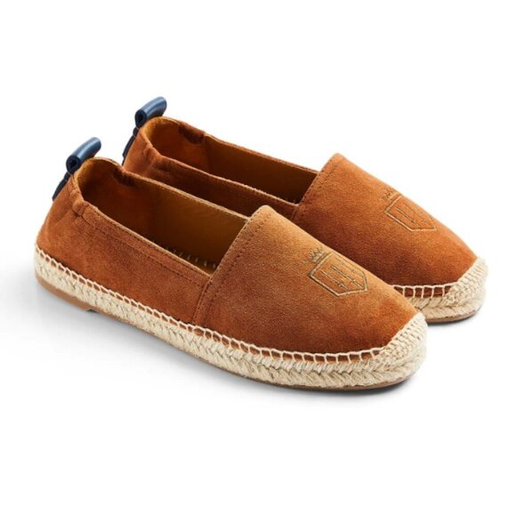 NIB Fairfax & Favor Women's Monaco Tan Suede Espadrille Flats Size US 9/EUR 40 - Picture 1 of 6